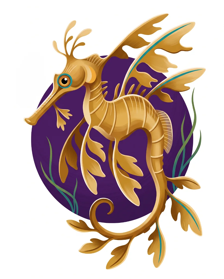 Leafy sea dragon color reference from Quiet Ocean