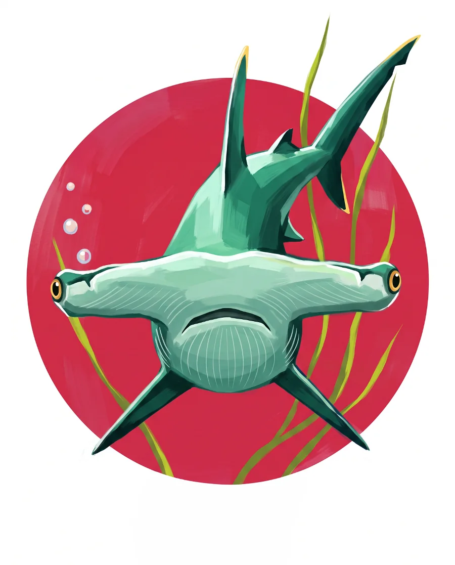 Hammerhead shark color reference from Quiet Ocean