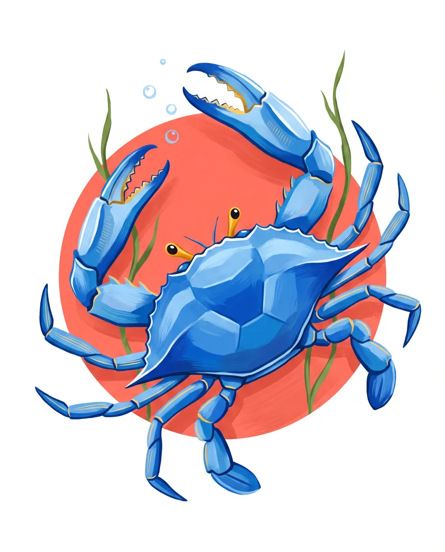 Blue crab color reference from Quiet Ocean