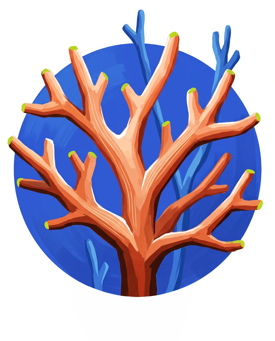 Staghorn coral color reference from Quiet Ocean