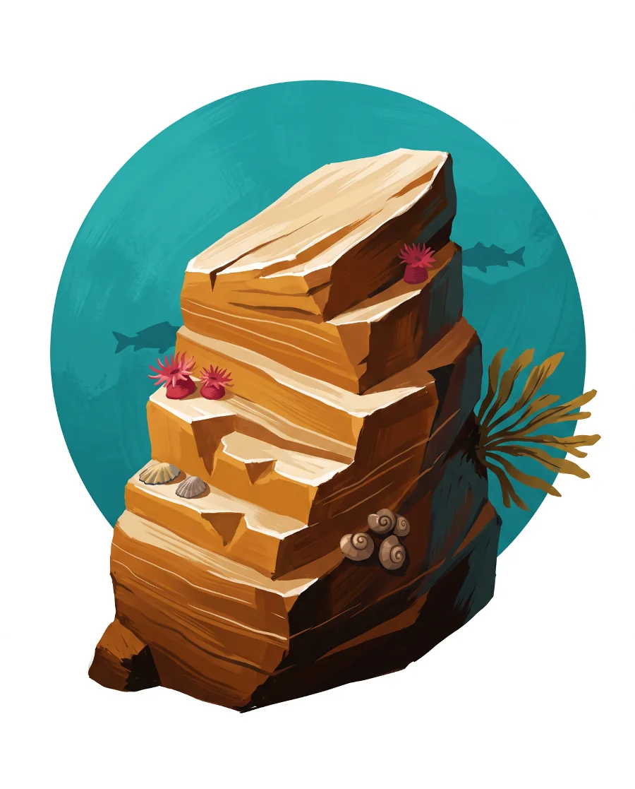 Reef rock color reference from Quiet Ocean