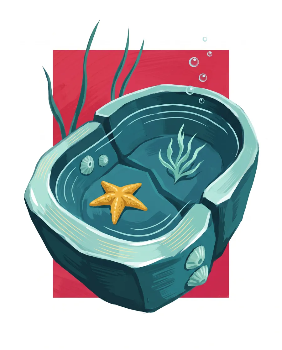 Tide pool color reference from Quiet Ocean