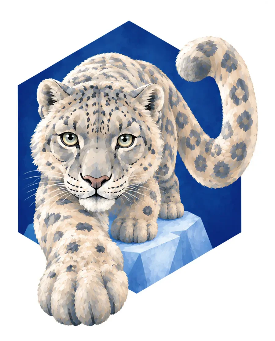 Snow leopard color reference from Quiet Winter