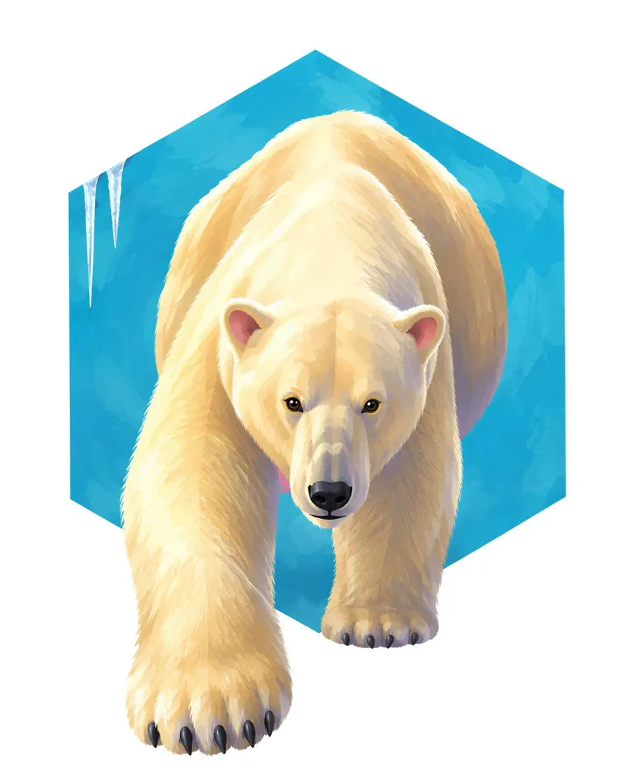 Polar bear color reference from Quiet Winter