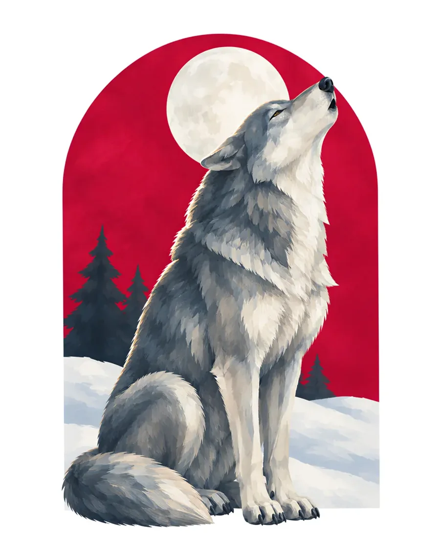 Gray wolf color reference from Quiet Winter