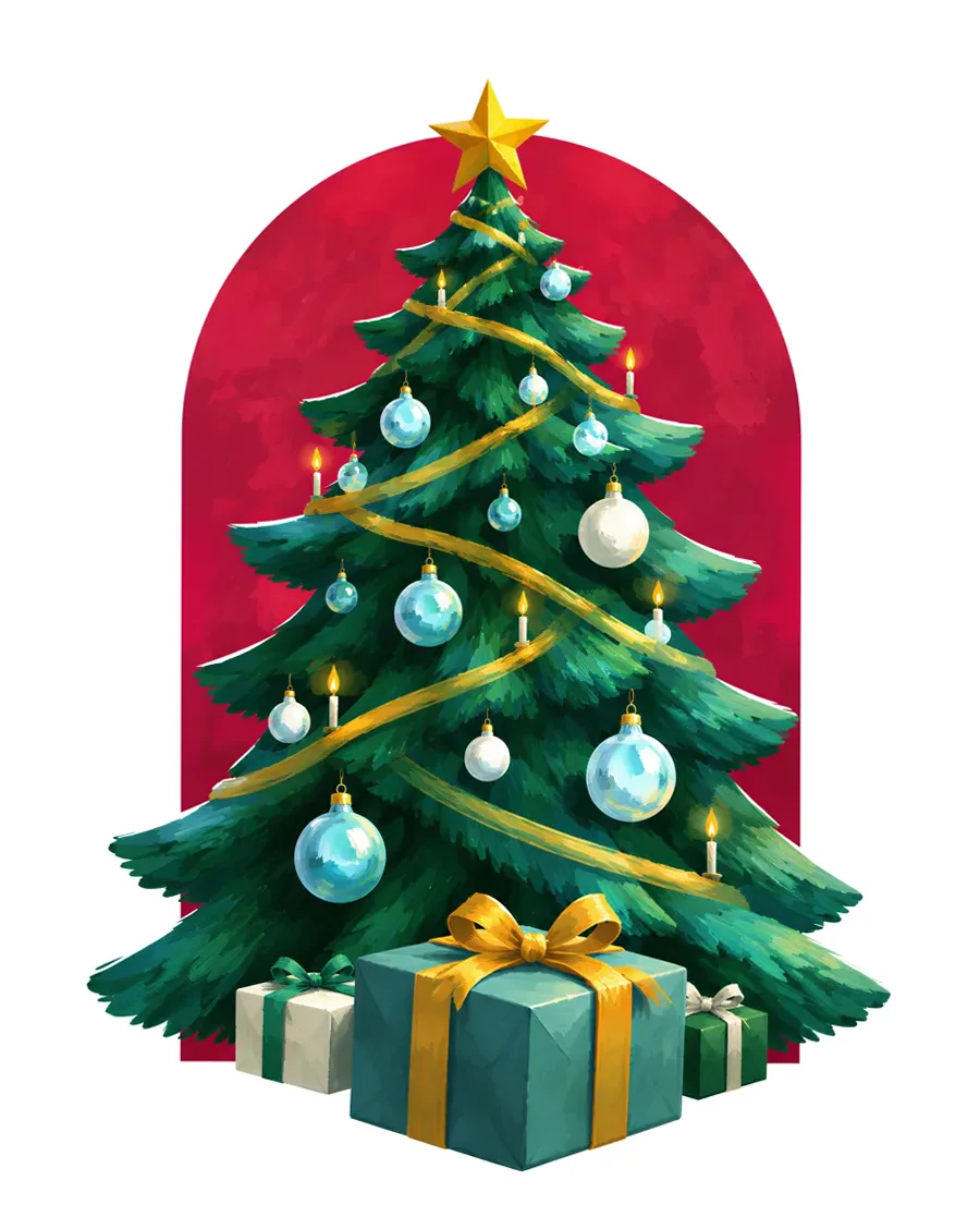 Christmas tree color reference from Quiet Winter